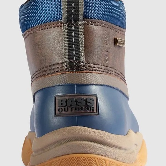 NWT Bass Outdoor Womens Blue Brown Field Duck Waterproof Mid Boot Size 8 - Picture 3 of 4